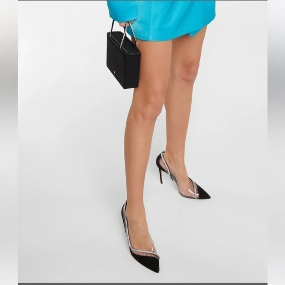 Aquazzura Tres Mondaine 105 suede pumps size 38EU‎